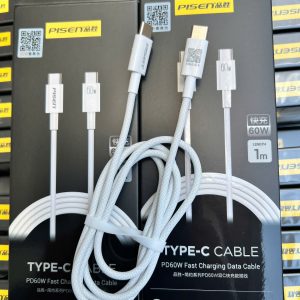 Cáp sạc nhanh 60W PISEN CYE-CC-PD03 dây dù 1m type-c to type-c chính hãng