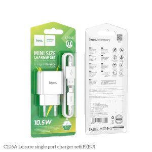 Bộ sạc 10.5W HOCO C106A lightning chính hãng