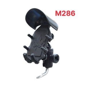 Giá đỡ kẹp điện thoại xe máy có mái che M286 chống rung, khoá chống trộm