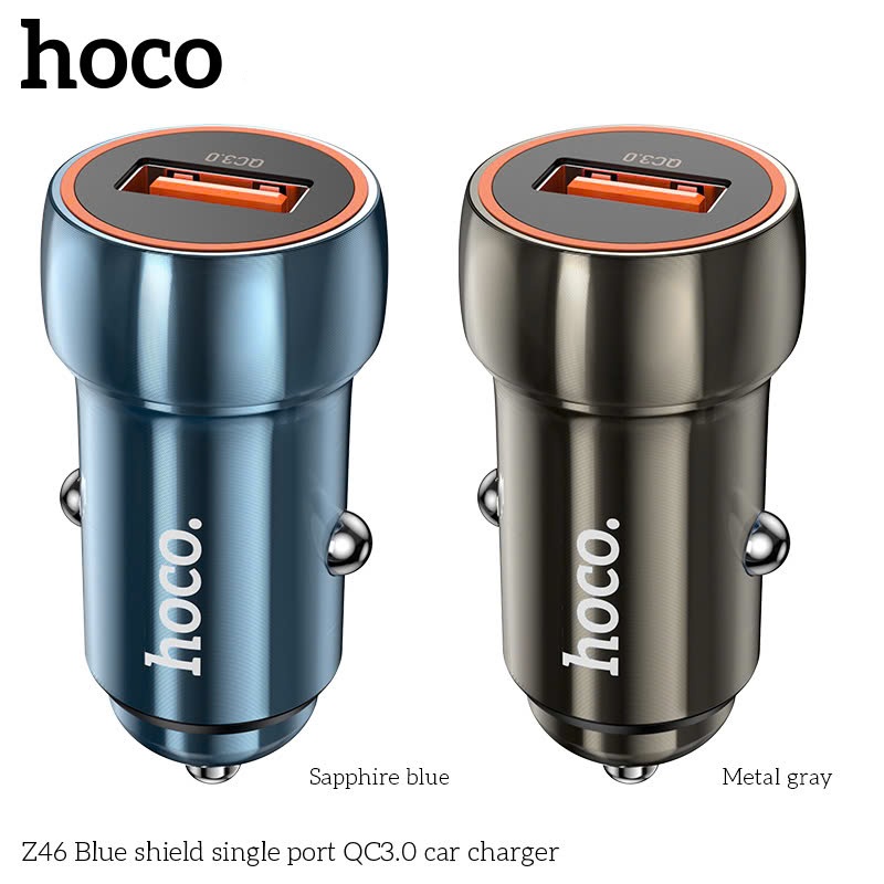 Cóc sạc xe hơi 18W HOCO Z46 1 cổng usb