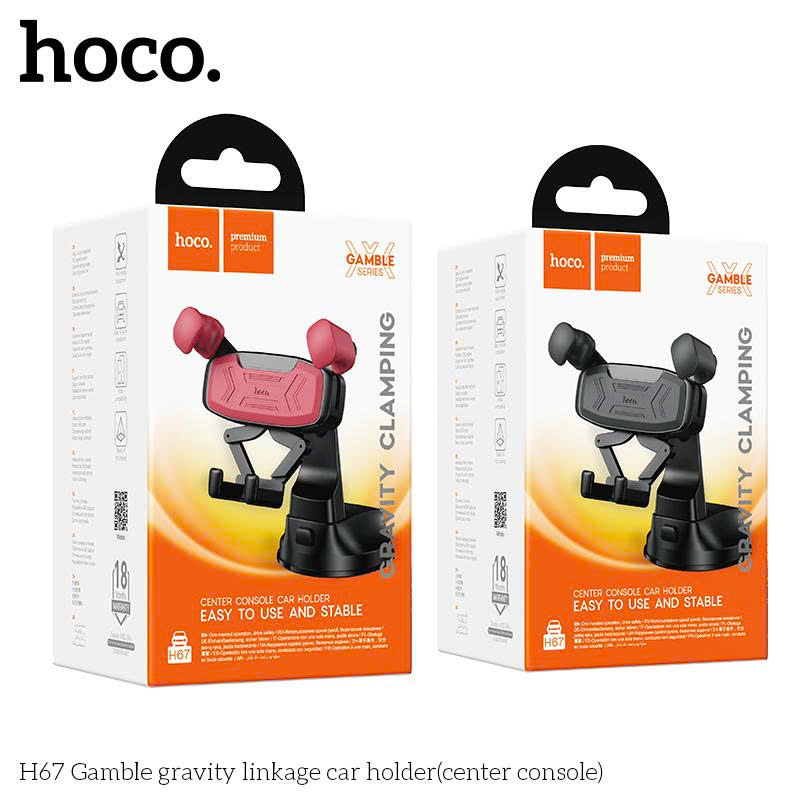 Giá đỡ kẹp điện thoại hít xe hơi HOCO H67