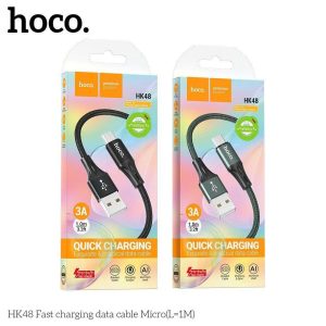 Cáp sạc nhanh 3A HOCO HK48 1m dây dù micro chính hãng